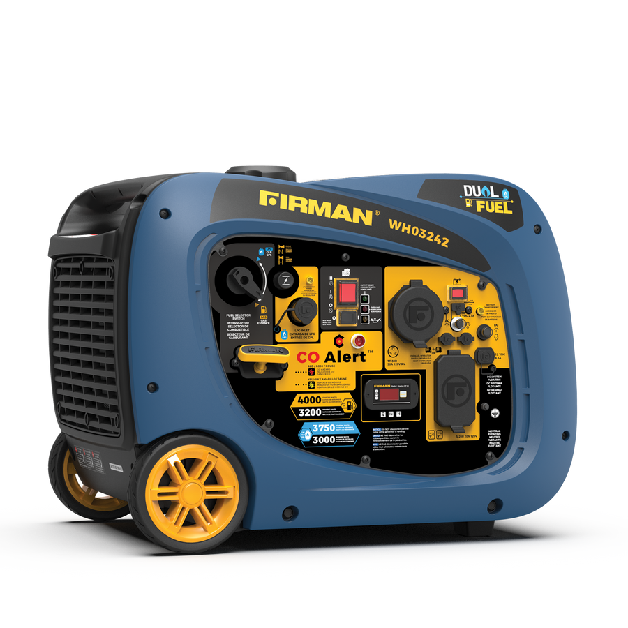 FIRMAN® Dual Fuel Inverter Portable Generator 4000W Electric Start with CO Alert #WH03242