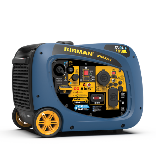 FIRMAN® Dual Fuel Inverter Portable Generator 4000W Electric Start with CO Alert #WH03242