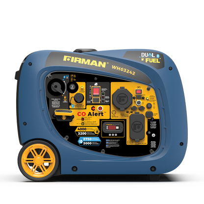 FIRMAN® Dual Fuel Inverter Portable Generator 4000W Electric Start with CO Alert #WH03242