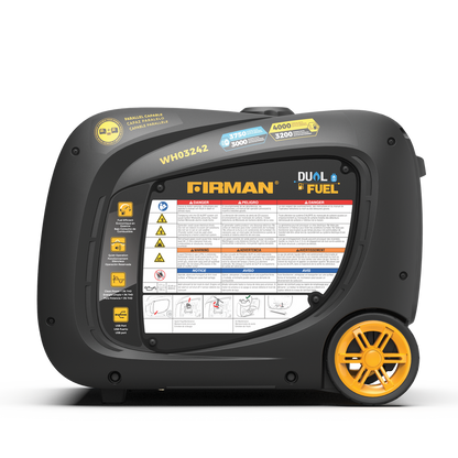 FIRMAN® Dual Fuel Inverter Portable Generator 4000W Electric Start with CO Alert #WH03242