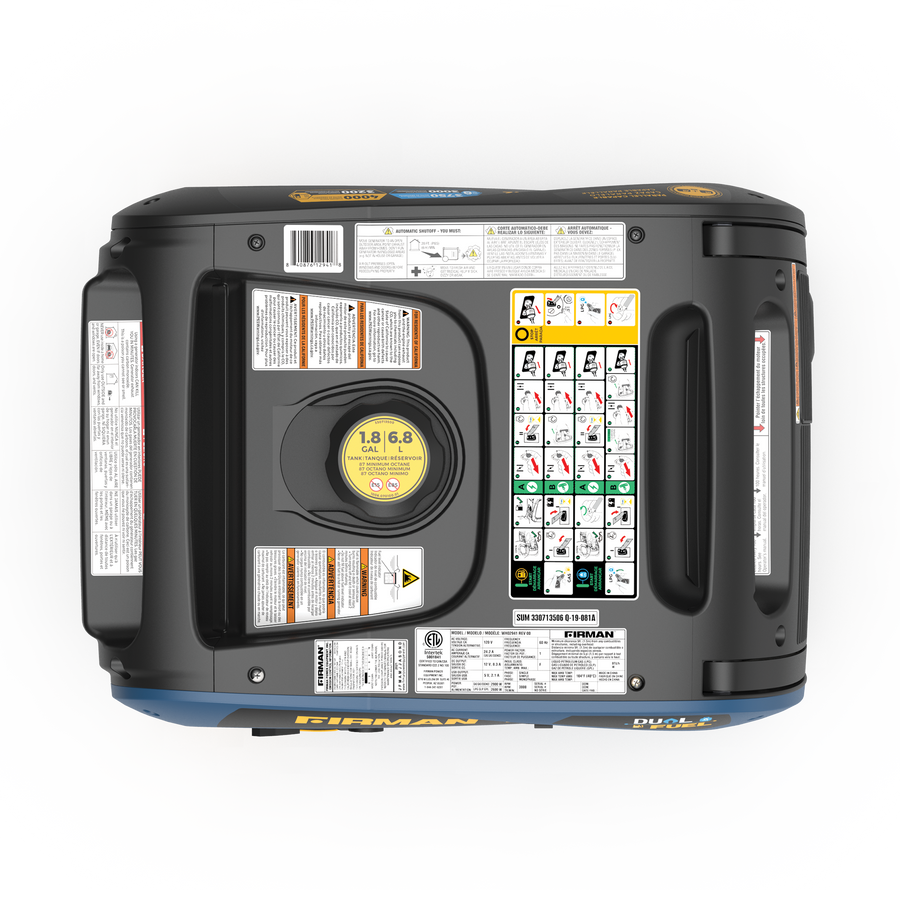 FIRMAN® Dual Fuel Inverter Portable Generator 4000W Electric Start with CO Alert #WH03242