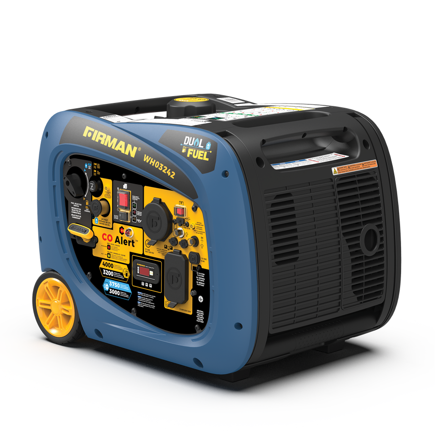 FIRMAN® Dual Fuel Inverter Portable Generator 4000W Electric Start with CO Alert #WH03242