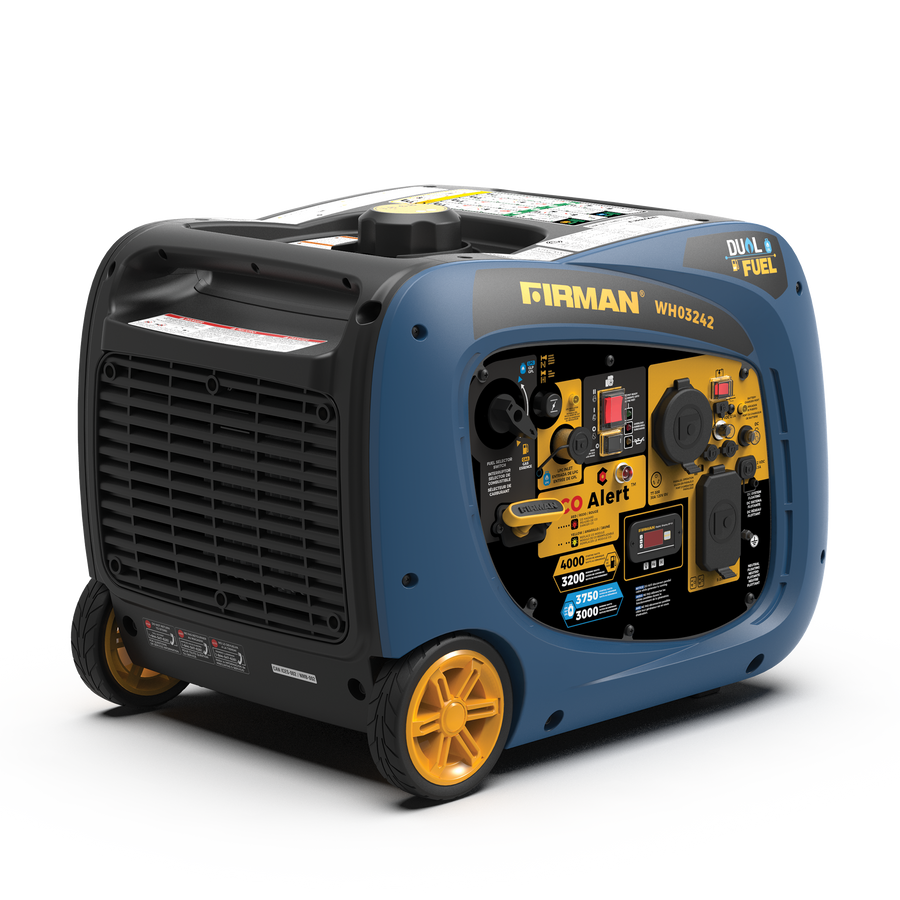FIRMAN® Dual Fuel Inverter Portable Generator 4000W Electric Start with CO Alert #WH03242