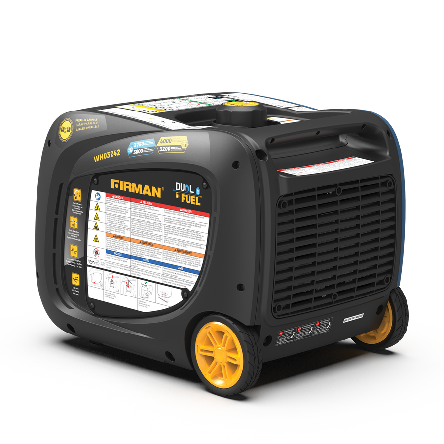 FIRMAN® Dual Fuel Inverter Portable Generator 4000W Electric Start with CO Alert #WH03242