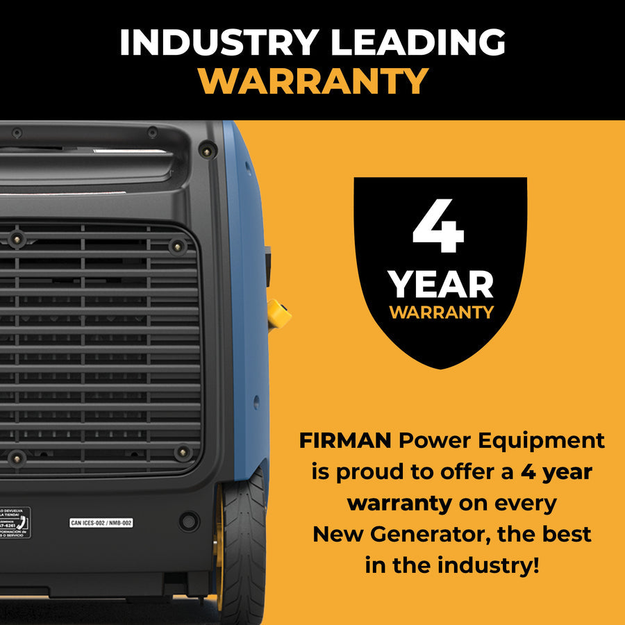 FIRMAN® Dual Fuel Inverter Portable Generator 4125W Electric Start with CO Alert #WH03342