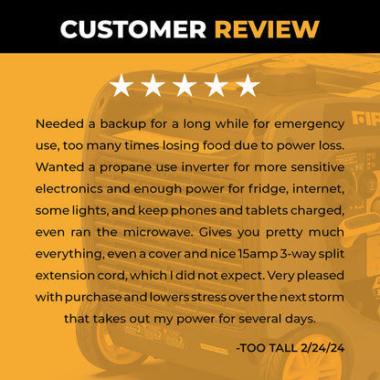 FIRMAN® Dual Fuel Inverter Portable Generator 4125W Electric Start with CO Alert #WH03342