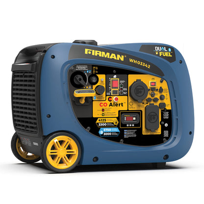 FIRMAN® Dual Fuel Inverter Portable Generator 4125W Electric Start with CO Alert #WH03342