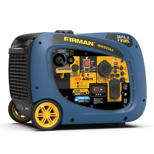 FIRMAN® Dual Fuel Inverter Portable Generator 4125W Electric Start with CO Alert #WH03342
