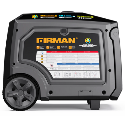 FIRMAN® Tri Fuel  Inverter Protable Generator 6850W Electric Start With CO Alert #WT05571