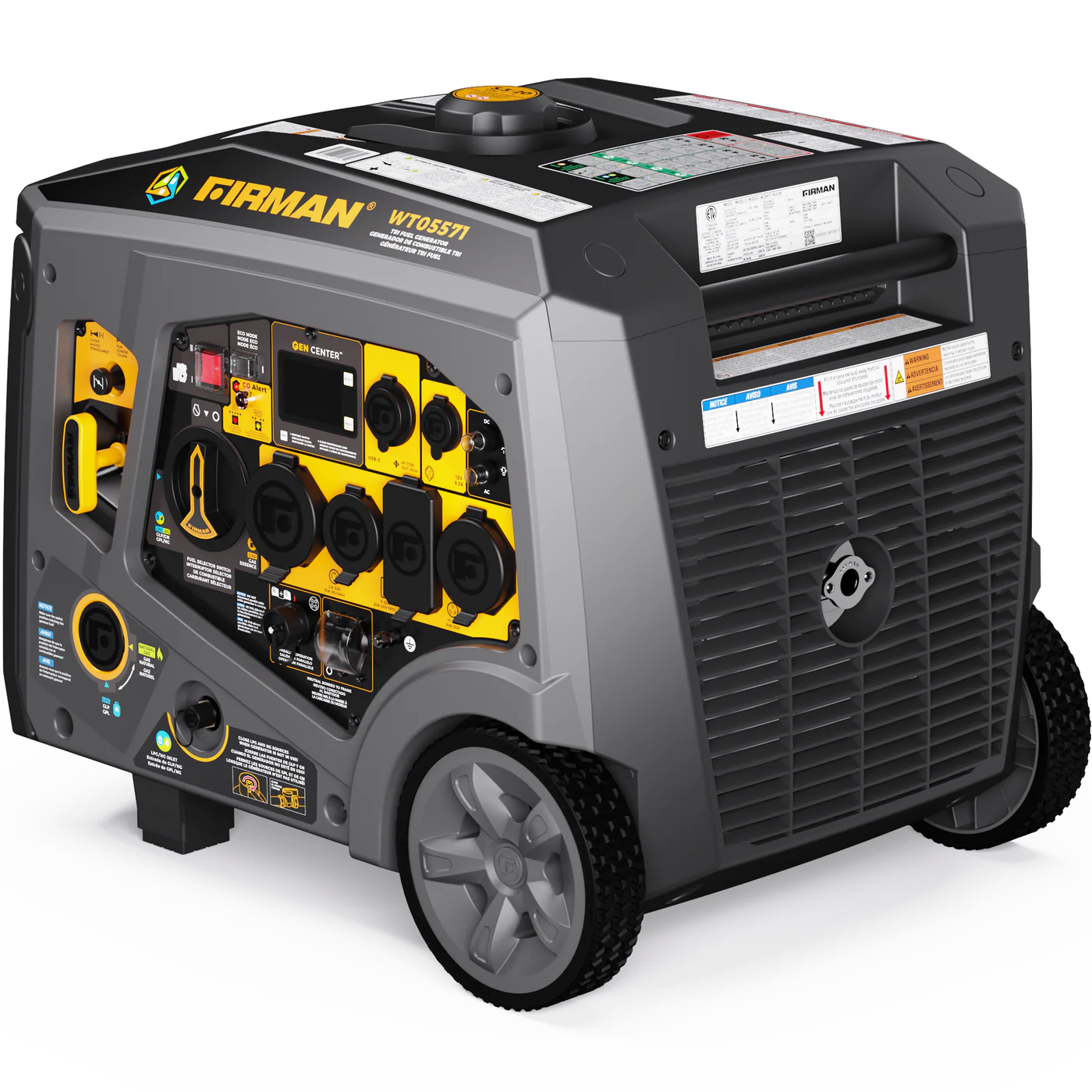 FIRMAN® Tri Fuel  Inverter Protable Generator 6850W Electric Start With CO Alert #WT05571