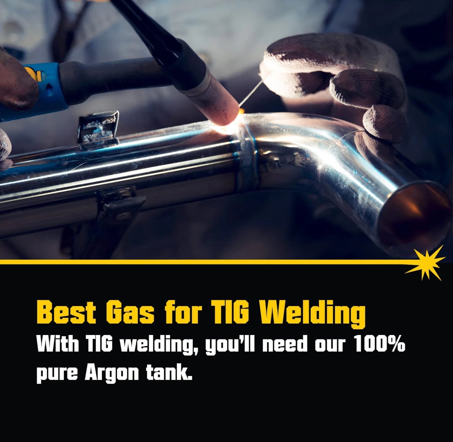 PrimeWeld 100% Argon Gas Full Welding Tank for TIG Welding Multiple Sizes